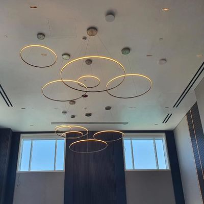 Đèn treo LED tròn tùy chỉnh cho trang trí nơi công cộng lớn