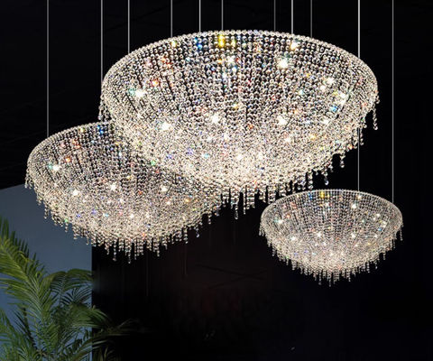 Phong cách Ai Cập Ý Ánh sáng Chiếc đèn chùm tinh thể sang trọng Phòng khách cao cấp Villa khách sạn Nhà hàng Pengdant Light