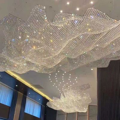 Đèn đèn lồng thủy tinh hiện đại Đèn đèn lồng thủy tinh cực lớn cho trần nhà cao