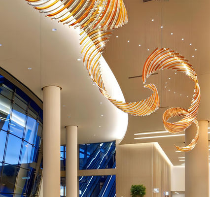 OEM ODM thiết kế kiểu châu Âu ánh sáng kính dài Pendant Light 3000K
