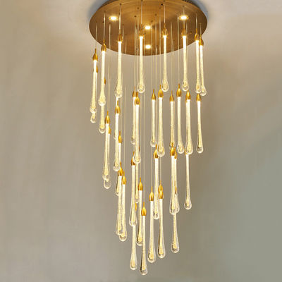 American High Ceilings Chandeliers Nước giọt Crystal Chandelier tùy chỉnh