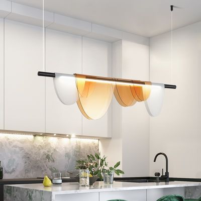 Amber And White Restaurant Chandelier High Color Rendering