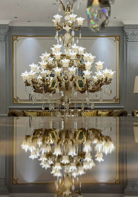 Chandelier hoa lớn chất lượng cao cho phòng ăn Grand Foyer Không gian thương mại cao cấp