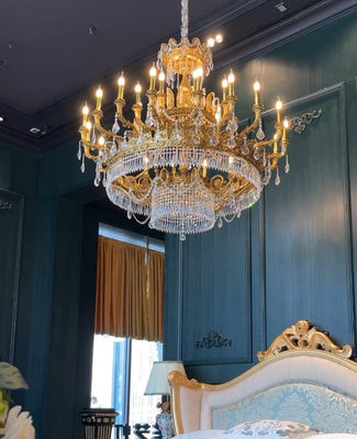 Tòa án châu Âu cao cấp Luxury Crystal Candle Chandelier Đèn rực rỡ