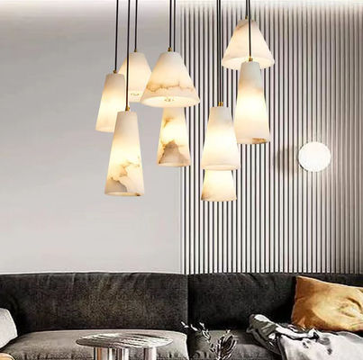 Tây Ban NhaNatural Alabaster đèn hiện đại và thiết kế tối giản đá cẩm thạch Pendant đèn biệt thự phòng khách phòng ngủ sáng tạo chand