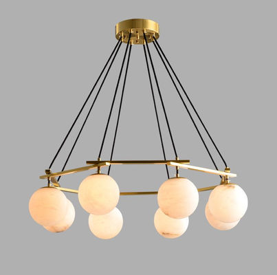 Đèn treo tròn Alabaster hiện đại Phòng làm việc Phòng khách Phòng ăn Nghệ thuật treo Đèn trang trí thời trang Đèn đèn lồng