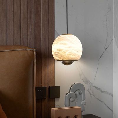 Trang trí nhà nội thất sang trọng Đảo nhà bếp Phòng khách Phòng ngủ Quả bóng tròn Álabaster Đèn đèn