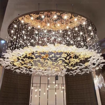 Thiết kế nội thất chuyên nghiệp đèn tinh thể dây Modern Luxury Wedding Decoration Ceiling Light