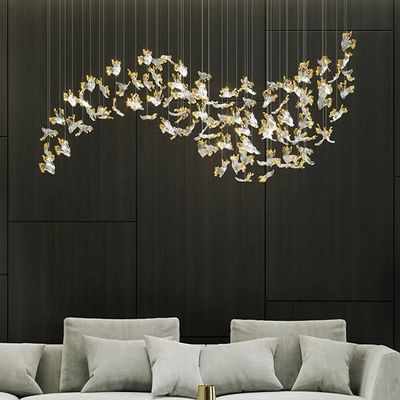 Trang trí nội thất đèn chùm khách sạn Villa cầu thang kính đèn LED đèn treo