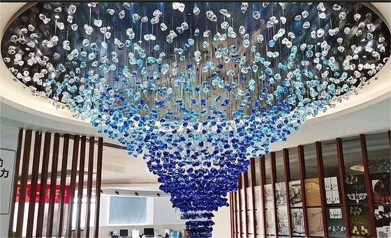Khách sạn hiện đại Phòng tiệc Chandelier Ánh sáng Trung tâm mua sắm Chandelier đá tinh thể hiện đại