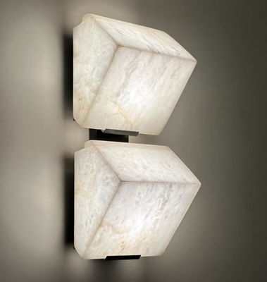 Đèn tường LED Alabaster Đèn tường đá đồng đá cẩm thạch Thiết kế nhà sáng tạo hậu hiện đại Đèn tường đồng cho phòng ngủ Phòng khách bên giường