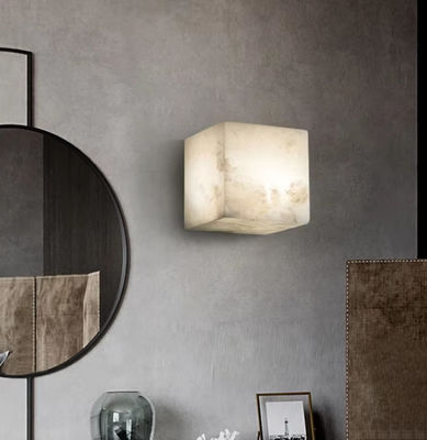 Phía Alabaster Đèn phòng LED hiện đại Đèn phòng mới thiết kế Nordic khách sạn phòng ngủ giường hành lang đồng đá cẩm thạch Đèn tường