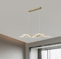 Thêm lớn Bắc Âu hiện đại sang trọng dải dài hình sóng Acrylic đèn quán bar khách sạn trang trí gia đình đèn chùm treo đèn