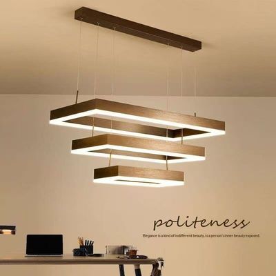Tầng 3 Phòng khách nhỏ Đèn đèn lồng LED Đèn đơn giản hình chữ nhật hiện đại Phòng chiếu sáng Bắc Âu Nhà hàng Quán treo Đèn
