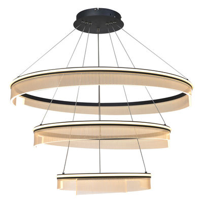 3 Ring Study Phòng ngủ đèn chùm acrylic Phòng khách trong suốt đẹp Phòng ăn đèn chùm