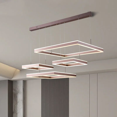 Nghệ thuật hình học hình vuông đơn giản hiện đại Creative Stainless Steel Chandelier