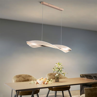 Ăn uống Modern Branch Acrylic Shade Chandelier Đèn treo bằng vàng cho nhà hàng Đèn treo đường thẳng LED cho nhà