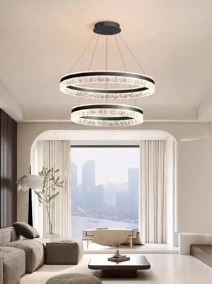 Phòng khách hình tròn hai phòng ngủ đèn chùm nội thất LED tinh tế acrylic khách sạn biệt thự phòng ăn đèn chùm