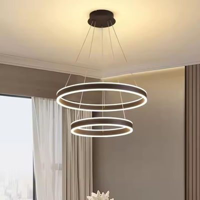Nhà Phòng khách Phòng ăn Phòng đèn chùm Nhẫn nhôm Đèn treo LED trang trí hiện đại