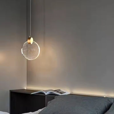 Phòng khách Crystal Tròn đương đại Nhà trang trí Đèn dây chuyền LED cho phòng khách sạn