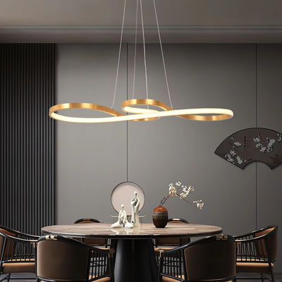 Spiral Gold And White Acrylic Diffuser Pendant Light For Living Room And Open Kitchen Or Sleeping Room Lighting Decoration (Điều trang trí ánh sáng phòng khách và nhà bếp mở hoặc phòng ngủ)