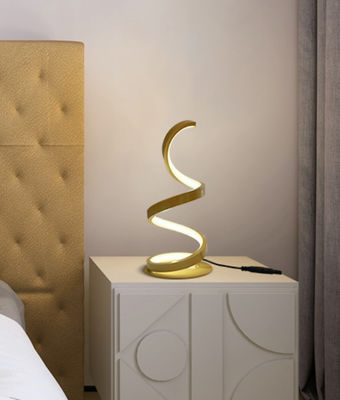 New Simple Gold Spiral Acrylic Metal Bedroom Bedside Hotel Chiếc đèn bàn trang trí sang trọng