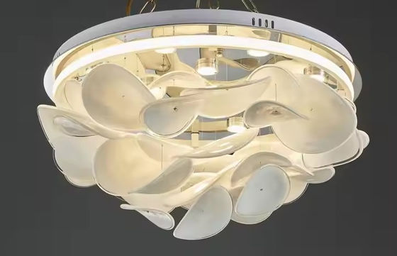 Nordic Simple Light Phương pháp Phòng khách Phòng ngủ Trần nhà Ánh sáng Cream hiện đại Tính cách sáng tạo Lotus Leaf Nhà thiết kế Ánh sáng phòng