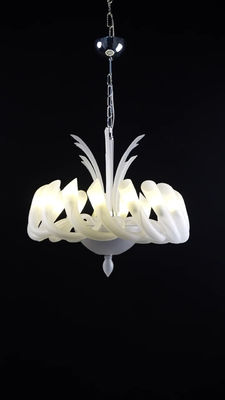 Europea Modern Chandelier Nhà đơn giản Phòng khách Phòng ngủ trang trí Ánh sáng rõ ràng Amber Luster Trung tâm mua sắm Đèn treo