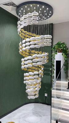 Chiếc đèn chùm trứng rồng nghệ thuật Golden Egg Chandelier Hotel Villa Ballroom Lobby Mall Atrium Sandbox cầu thang