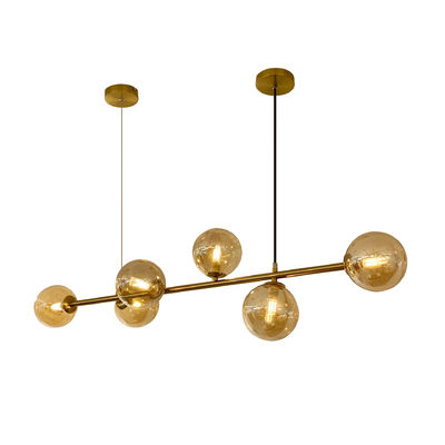 Đèn phân tử Bắc Âu Magic bean glass chandelier bóng kính màu trắng màu hổ phách E27 đèn lồng bằng vàng điện Pháp