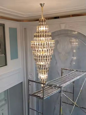 Đèn treo tùy chỉnh Đèn treo dành cho khách sạn Villa cầu thang Trang trí gia đình Bắc Âu hiện đại K9 Crystal Chandelier