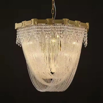 Dự án hiện đại Khách sạn kim loại Tassels Đèn đèn thang Đèn trần trang trí nhà Đèn thang Đèn đèn treo Đèn treo