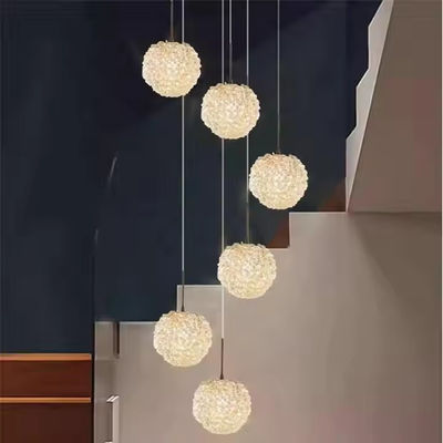 Đèn Lychee tinh thể hiện đại Phòng khách sang trọng Villa Duplex Đèn cầu thang cho phòng khách và phòng ngủ cao