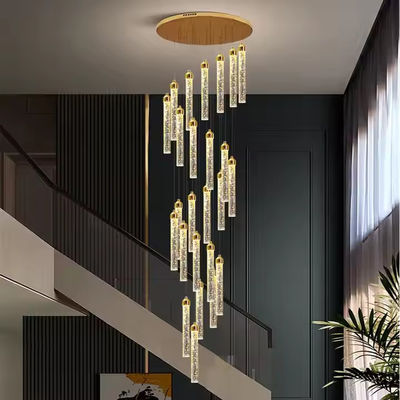 3200-6500K Nhiệt độ màu vàng Acrylic treo đèn treo cho cầu thang khách sạn