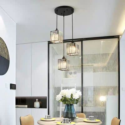Tháp tòa nhà tầng thượng đèn treo thủy tinh với thiết kế minh bạch và vật liệu làm việc bằng sắt