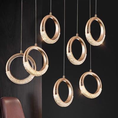 Đèn hậu hiện đại Đèn treo sang trọng Đèn treo phòng ngủ Và bàn ăn 50000 giờ Tuổi thọ Vật liệu Acrylic nhôm