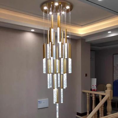 Khách sạn hành lang cầu thang Crystal Stick Pendant Light Balcony Hallway Hanging Fixtures