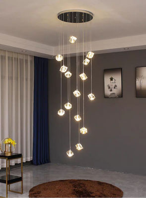 Crystal Chandelier phòng khách đèn đèn cầu thang Duplex cho bầu không khí hiện đại