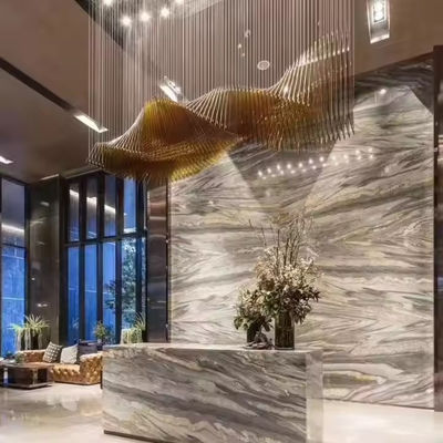 Dự án không tiêu chuẩn Sandpan Lobby Light đèn chùm LED Cho trà sang trọng Ánh sáng Acrylic At Chandelier Hotel Sales Department