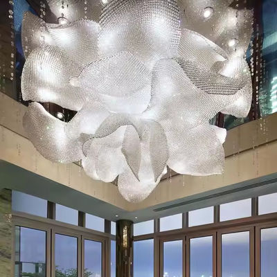 Khách sạn Villa Trung tâm mua sắm Tòa nhà Duplex Phòng khách Đèn chuyển đổi Kiểm soát Bàn cát Crystal Beads Cloth Hall Chandelier