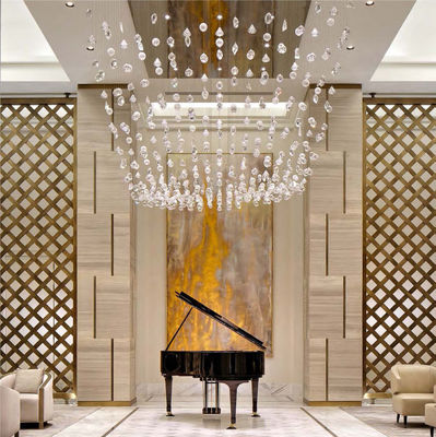 Khách sạn tùy chỉnh Phòng hành lang biệt thự Bậc thang trang trí Modern Ceiling Crystal Glass lớn Cây đèn treo treo