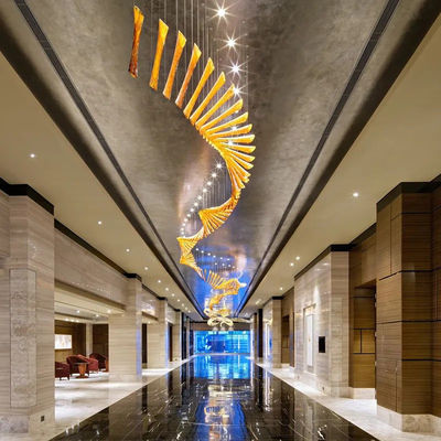 Đèn đèn chùm kính rỗng LED cho khách sạn Villa Market Club và cầu thang