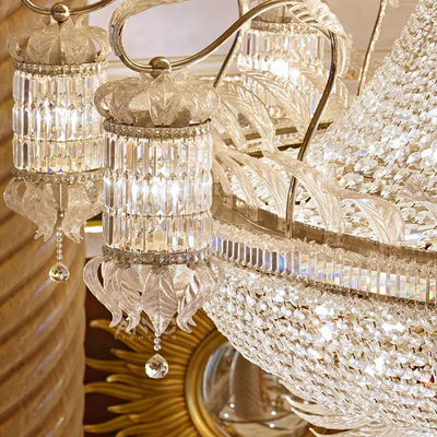 Dự án khách sạn lớn tùy chỉnh Đế chế vàng Pháp Crystal Chandelier