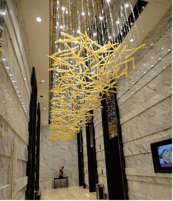 Villa KTV Hotel Lobby Chandelier với hình dạng không đều độc đáo và điều khiển từ xa