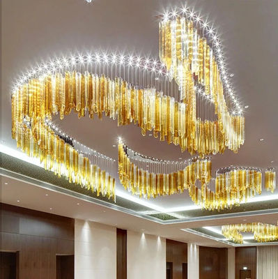 Điều khiển chuyển đổi Đèn đèn LED thép không gỉ hiện đại cho trang trí nội thất Trần nhà trắng ấm áp treo kính LED chuyên nghiệp