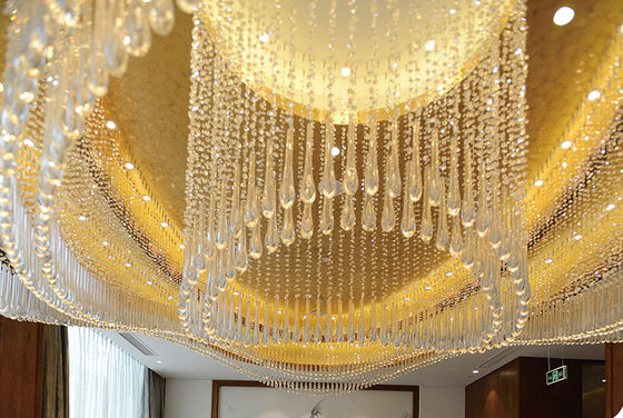 Khách sạn Đám cưới Thiết kế nội thất hiện đại Chiếc đèn LED hiện đại Trần treo đèn Villa Thang cầu thang khách sạn Chiếc đèn chùm tinh thể sang trọng
