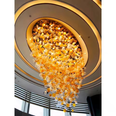 Thiết kế hiện đại Đèn đèn đá tinh thể cho nhà đèn bóng thủy tinh LED cho khách sạn nhà hàng trung tâm thương mại Lobby nguồn điện AC