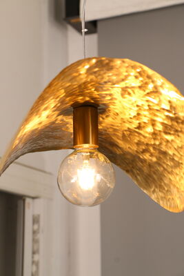 Đèn chùm mũ bowler vành rộng bằng kim loại rèn thủ công kiểu Pháp, chắc chắn, thanh lịch