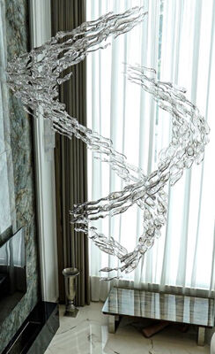 Dự án bóng thời trang hiện đại Đèn đèn chùm Đèn đèn chùm kính Đèn khách sạn lớn Đèn phòng tiệc