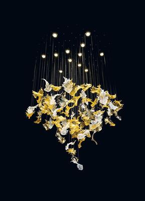 Dự án Nhà hàng Khách sạn Lớn Hiện đại Thủ công Mỹ nghệ Kính Lá Phong